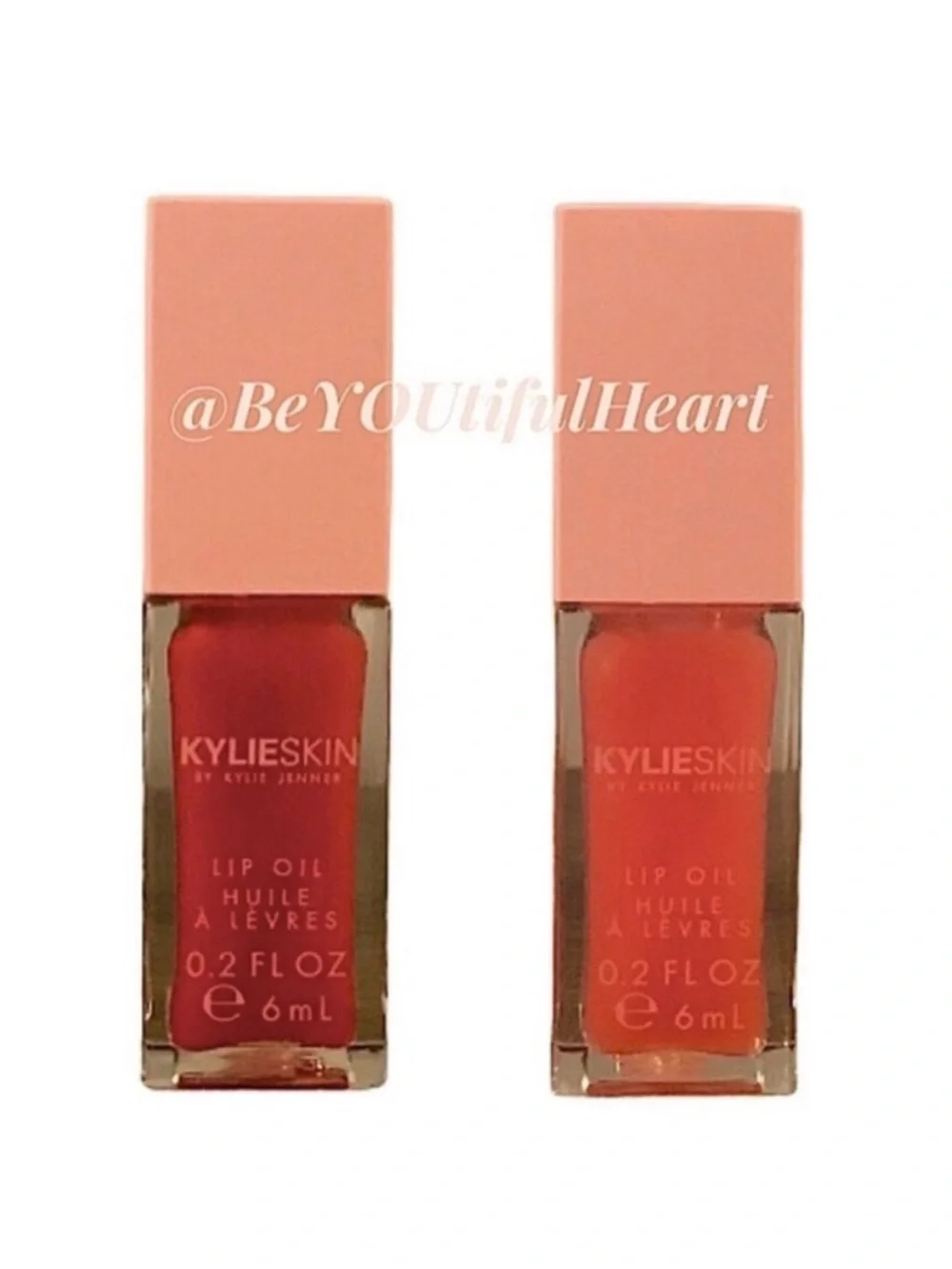 Kylie Cosmetics Lip Oil Duo in Pomegranate & Passion Fruit, 2 x 0.2 fl oz / 6 ml